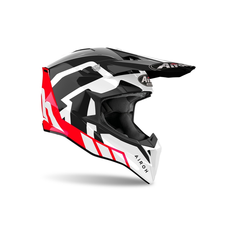 Motokrosová prilba Airoh Wraaap Reloaded lesklá červená