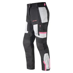 Dámske nohavice na motorku Street Racer Hilax čierno-šedo-ružové