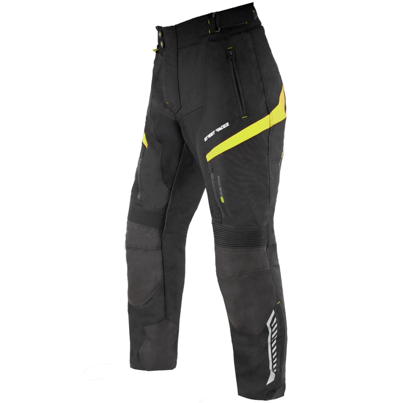 Nohavice na motorku Street Racer Vix čierno-fluo žlté