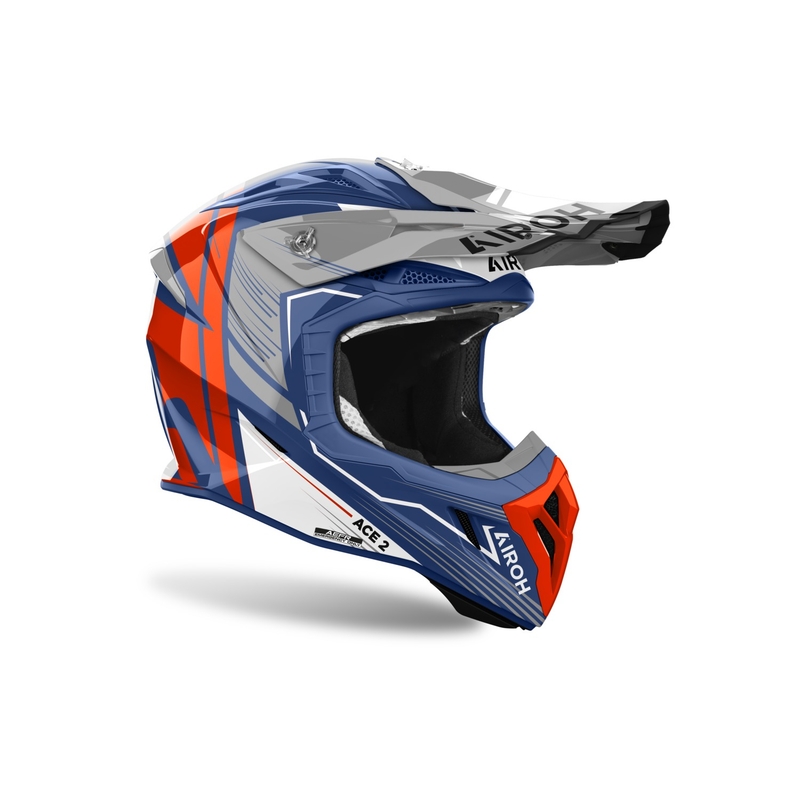 Motokrosová prilba Airoh Aviator Ace 2 Engine lesklá modrá