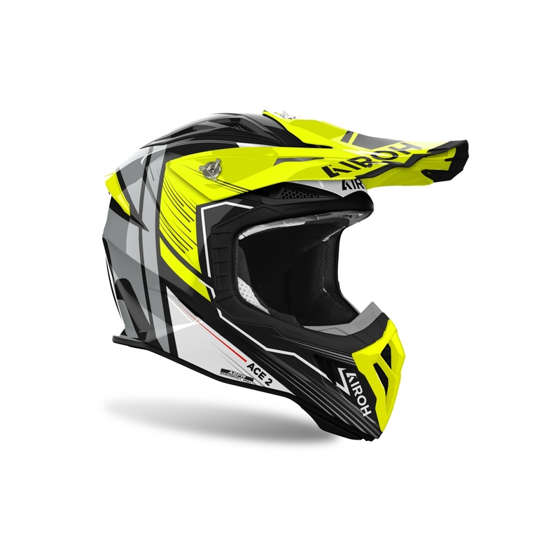 Motokrosová prilba Airoh Aviator Ace 2 Engine lesklá žltá