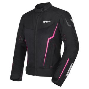 Dámska bunda na motocykel RSA Bolt čierno-bielo-ružová