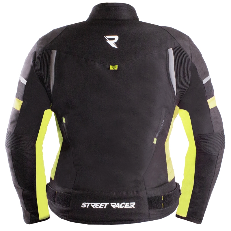Dámska bunda na motorku Street Racer Betty II Air čierno-fluo žltá