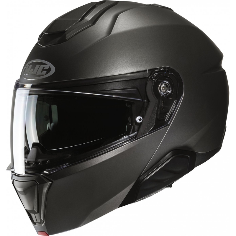 Vyklápacia helma na motorku HJC i91 Solid semi flat titánová