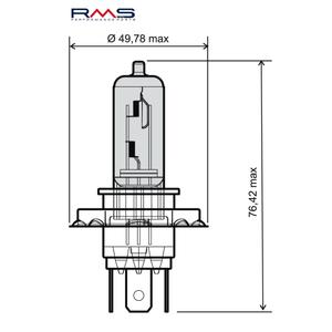 Žiarovka RMS 246510061 12V 35/35W, H4 biela