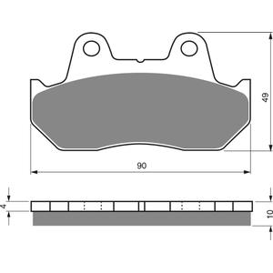 Brzdové obloženie GOLDFREN 050 AD  STREET