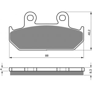 Brzdové obloženie GOLDFREN 051 AD  STREET