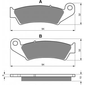 Brzdové obloženie GOLDFREN 052 AD  STREET