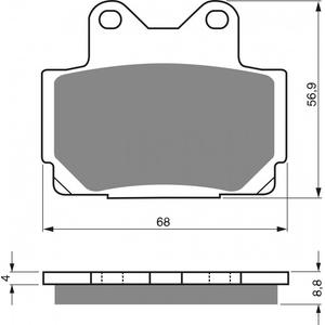 Brzdové obloženie GOLDFREN 067 AD  STREET