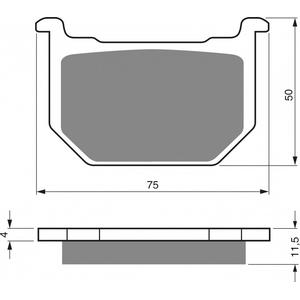 Brzdové obloženie GOLDFREN 075 AD  OFF-ROAD FRONT