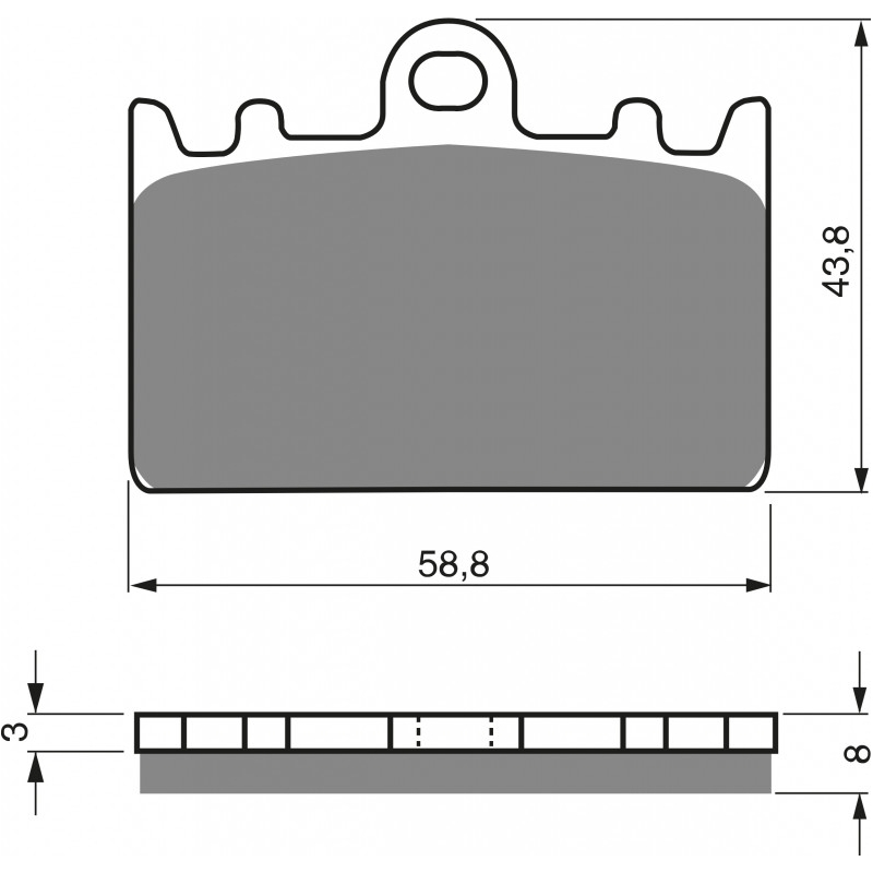 Brzdové obloženie GOLDFREN S3 pre SUZUKI RGV 250 1996, KAWASAKI ZXR 400 1991-2002