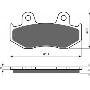 Brzdové obloženie GOLDFREN 102 AD  STREET
