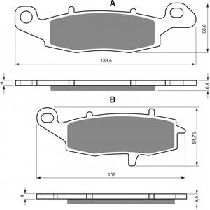 Brzdové obloženie GOLDFREN 104 AD  STREET
