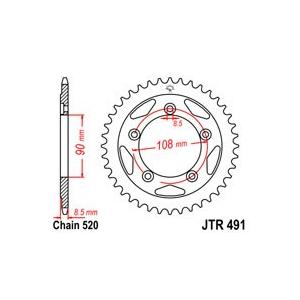 Reťazová rozeta JT JTR 491-40 40T, 520