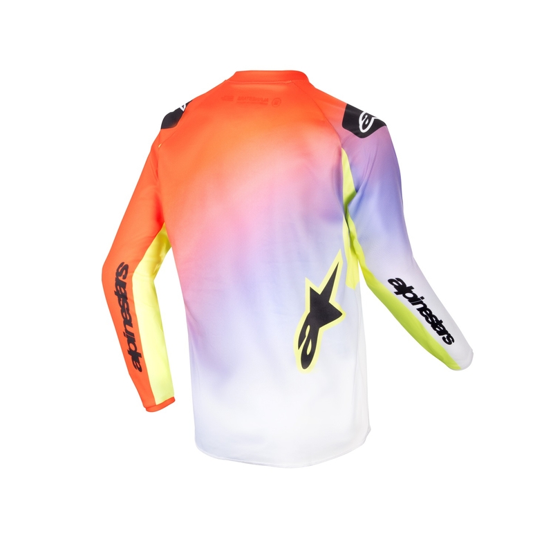Detský motokrosový dres Alpinestars Racer Lucent 2024 bielo-čierno-fluo žltý