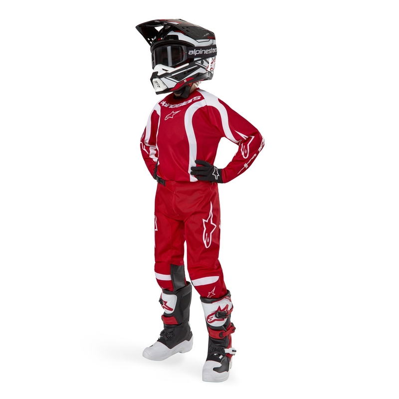 Detský motokrosový dres Alpinestars Racer Lurv 2024 červeno-biela