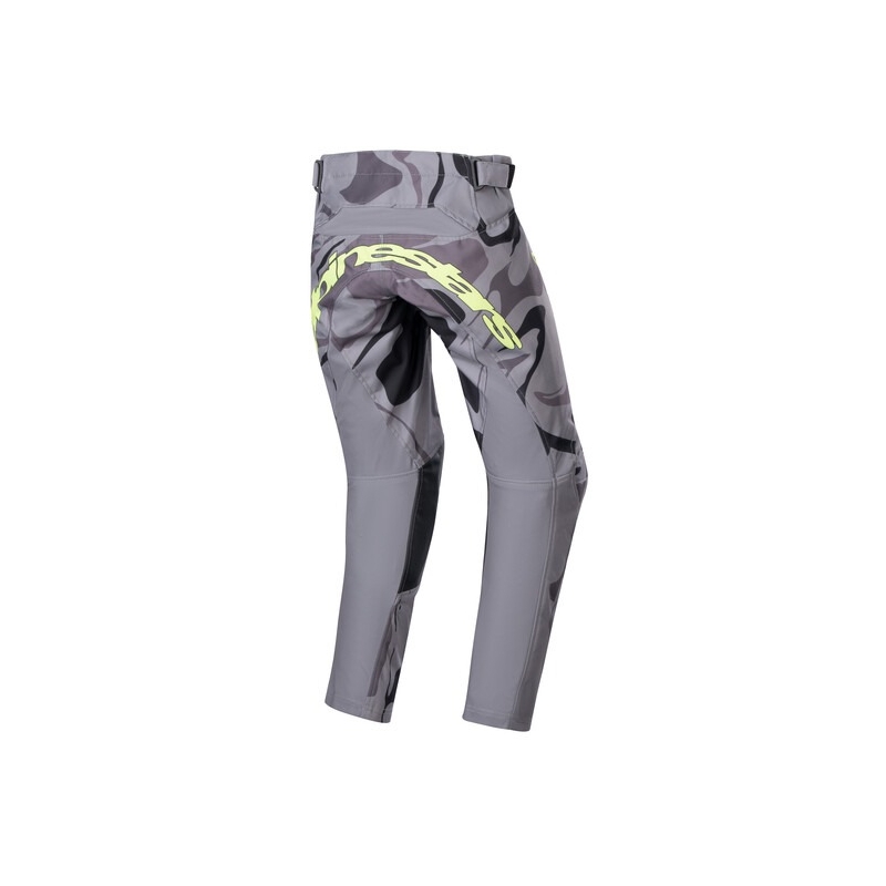 Detské motokrosové nohavice Alpinestars Racer Tactical 2024 šedá camo-fluo žlto-čierna