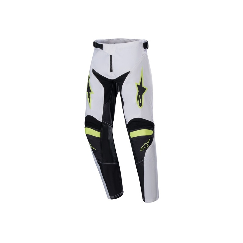 Detské motokrosové nohavice Alpinestars Racer Lucent bielo-čierno-fluto žlté
