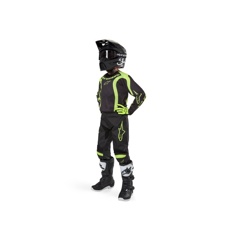 Detské motokrosové nohavice Alpinestars Racer Lurv 2024 čierno-fluo žlté