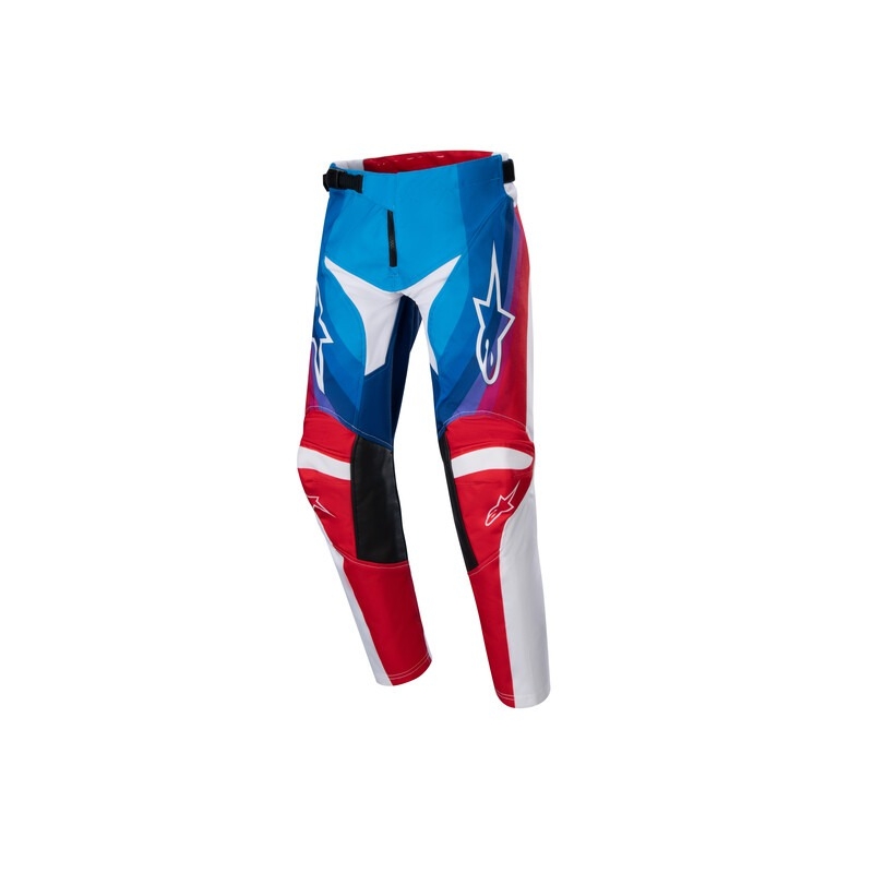 Detské motokrosové nohavice Alpinestars Racer Pneuma 2024 bielo-modro-červené