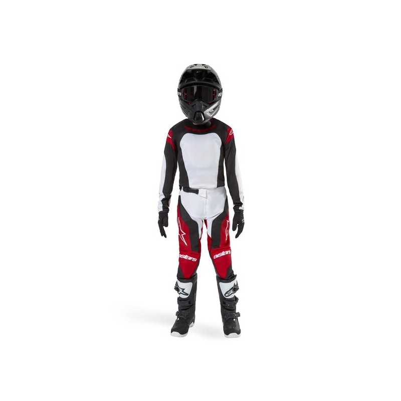Detské motokrosové nohavice Alpinestars Racer Ocuri 2024 červeno-bielo-čierne