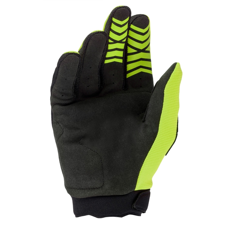 Detské motokrosové rukavice Alpinestars Full Bore fluo žlto-čierne