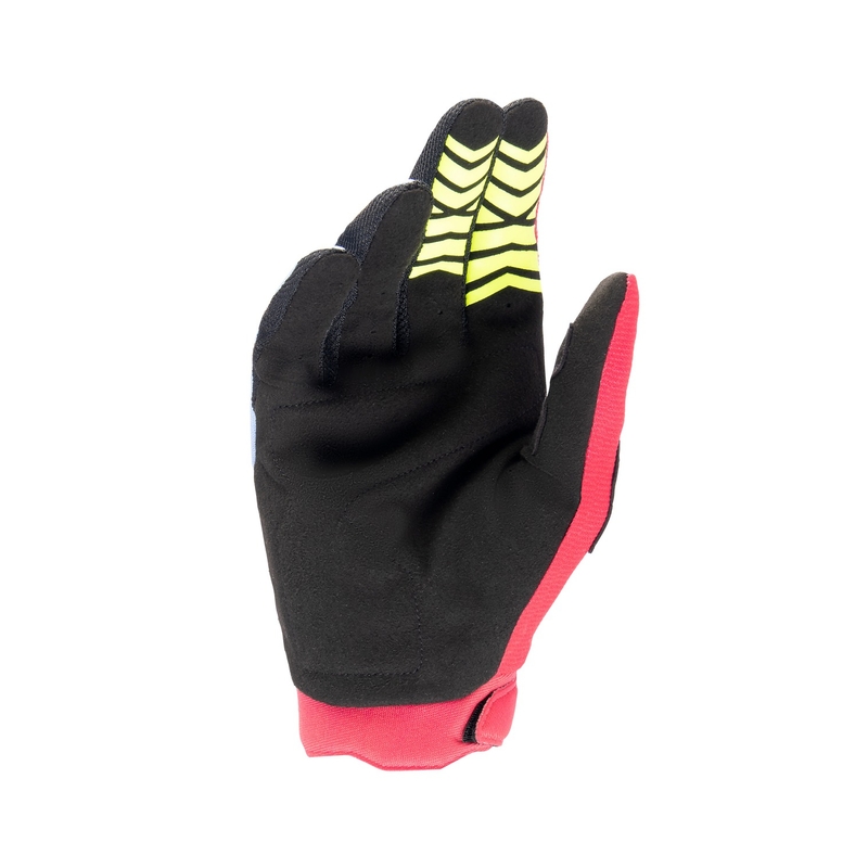 Detské motokrosové rukavice Alpinestars Full Bore 2024 svetlo modro-červeno-fluo žlto-čierne