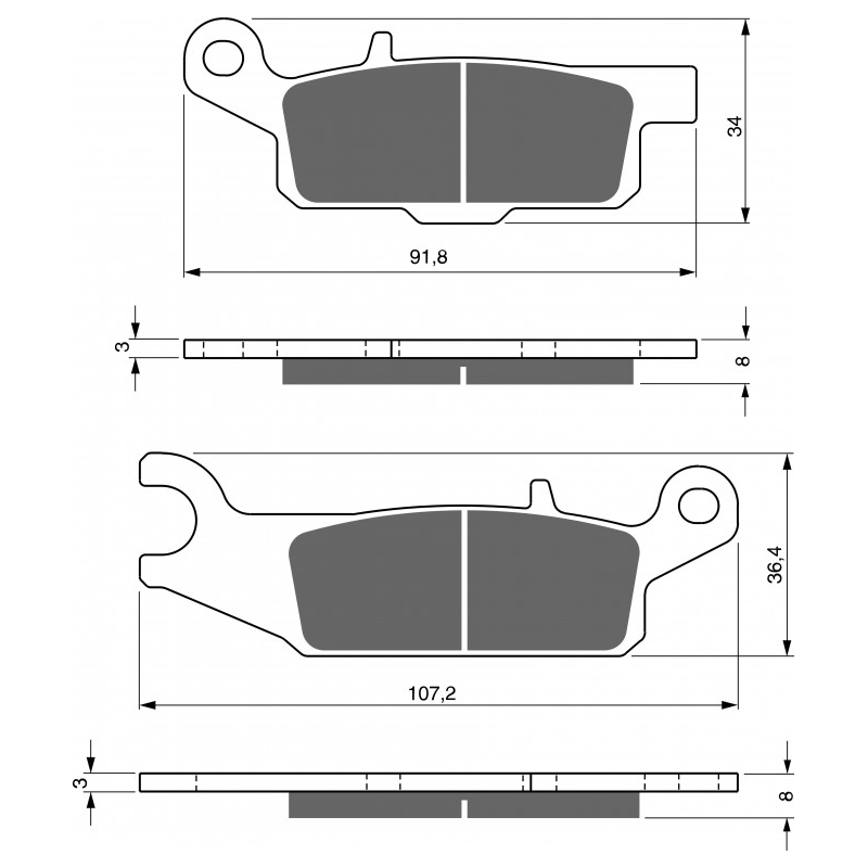 Brzdové obloženie GOLDFREN AD  OFF-ROAD FRONT