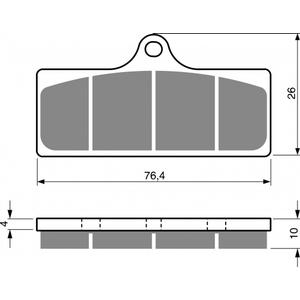 Brzdové obloženie GOLDFREN 218 GP6