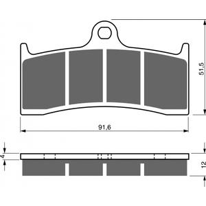Brzdové obloženie GOLDFREN 225 GP6