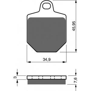 Brzdové obloženie GOLDFREN 238 GP6