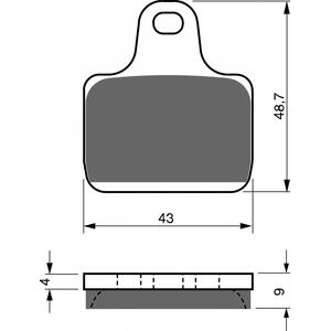 Brzdové obloženie GOLDFREN 239 GP6 (1 sada =4  ks)