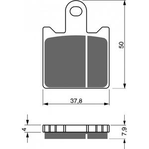 Brzdové obloženie GOLDFREN 249 GP6 (1 sada =4  ks)