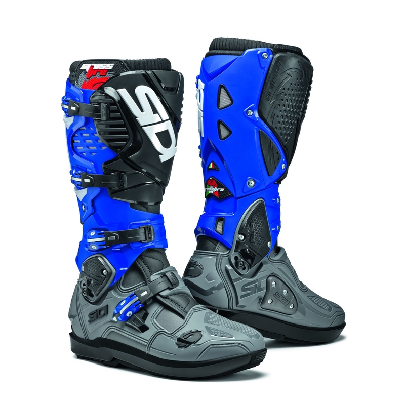 Motocyklové topánky SIDI CROSSFIRE 3 SRS šedo-modro-čierne