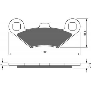 Brzdové obloženie GOLDFREN 280 AD  OFF-ROAD FRONT