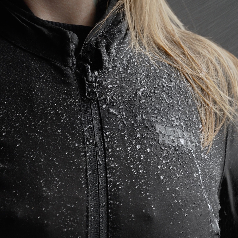 Dámska bunda na motocykel Rebelhorn Hiker IV čierno-šedo-fluorescenčno žltá