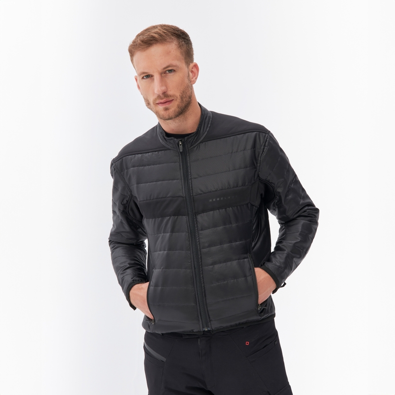 Motocyklová bunda Rebelhorn Range antracitovo-čierno-fluo žltá