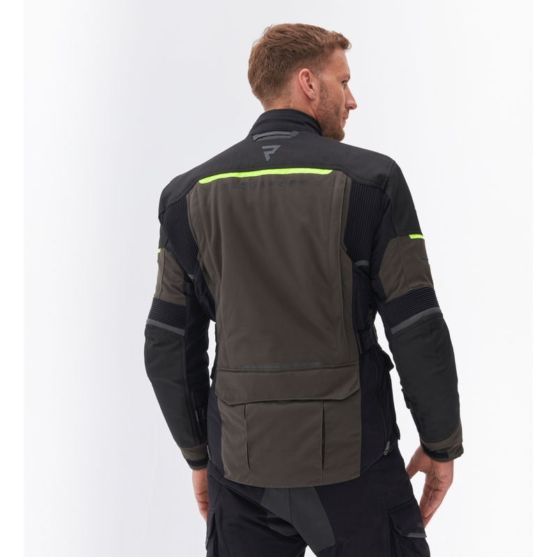 Motocyklová bunda Rebelhorn Range antracitovo-čierno-fluo žltá
