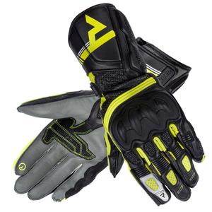 Dámske rukavice na motocykel Rebelhorn ST Long čierno-šedo-fluorescenčno žlté výpredaj