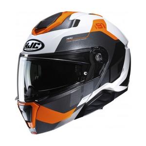 Výklopná helma HJC i91 Carst MC7 čierno-šedo-bielo-oranžová
