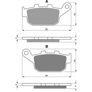 Brzdové obloženie GOLDFREN 306 S33 STREET Zadná