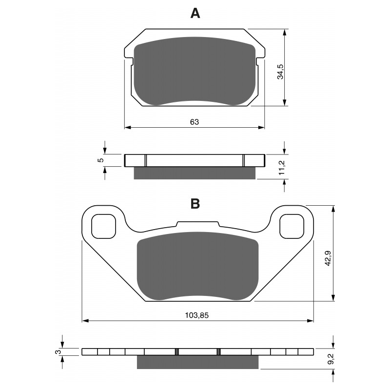 Brzdové obloženie GOLDFREN S3