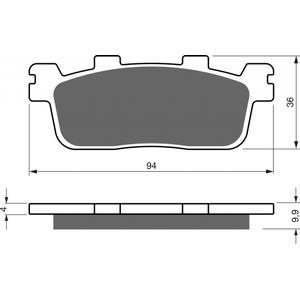 Brzdové obloženie GOLDFREN 355 AD  STREET