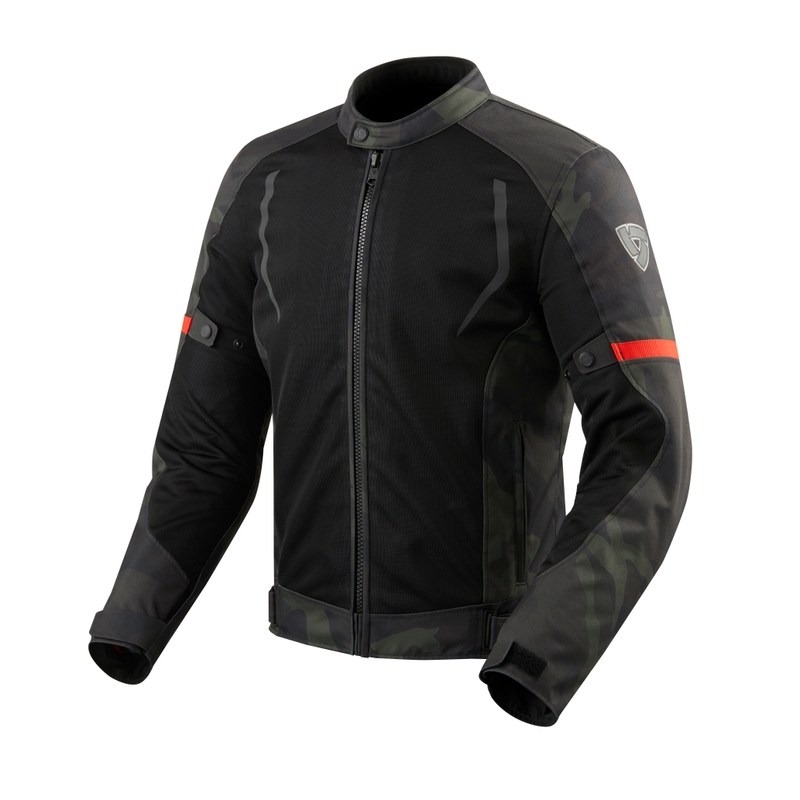Bunda na motocykel Revit Torque čierno-zelená camouflage výpredaj