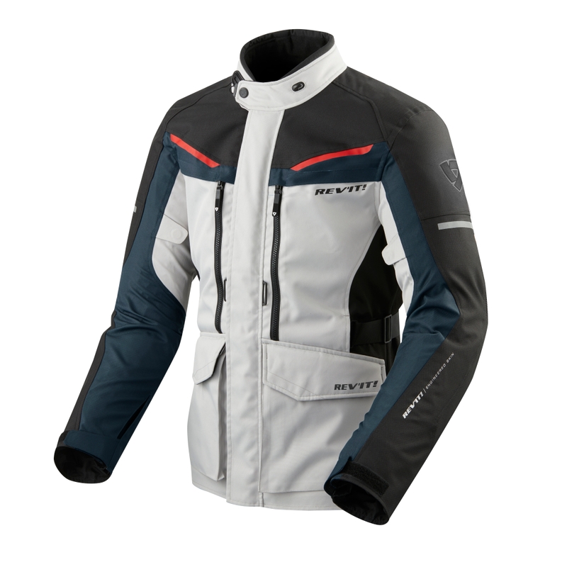 Bunda na motocykel Revit Safari 3 čierno-strieborno-modrá výpredaj