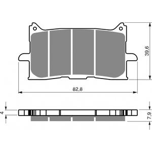 Brzdové obloženie GOLDFREN 379 S33 STREET FRONT