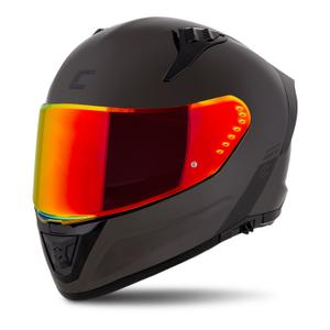 Integrálna helma na motorku Cassida Aero Super Mono 2024 čierna chróm-čierna