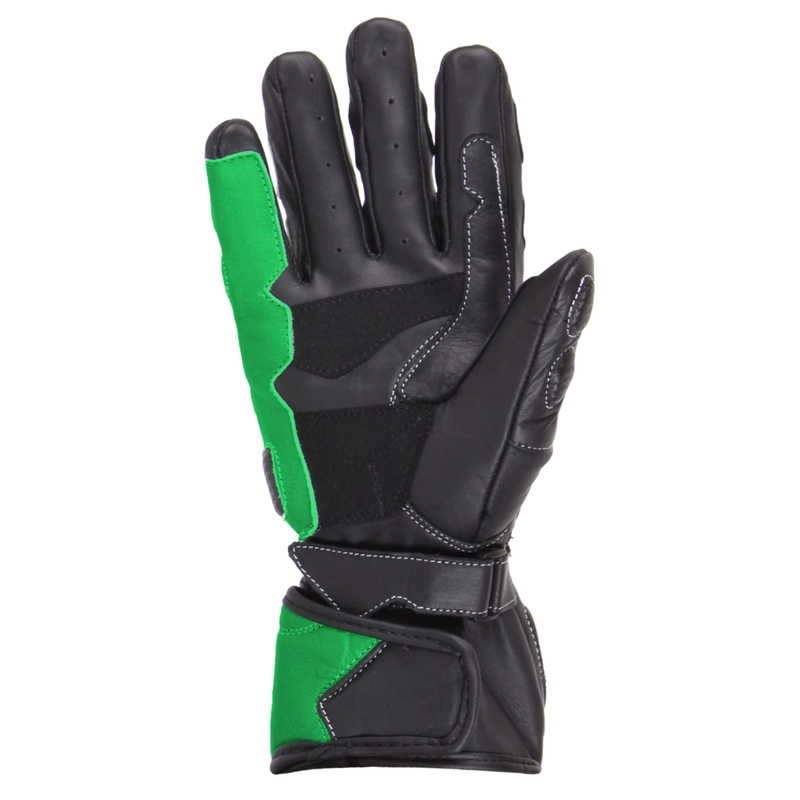 Rukavice na motorku Tschul 212 čierno-zelené výpredaj