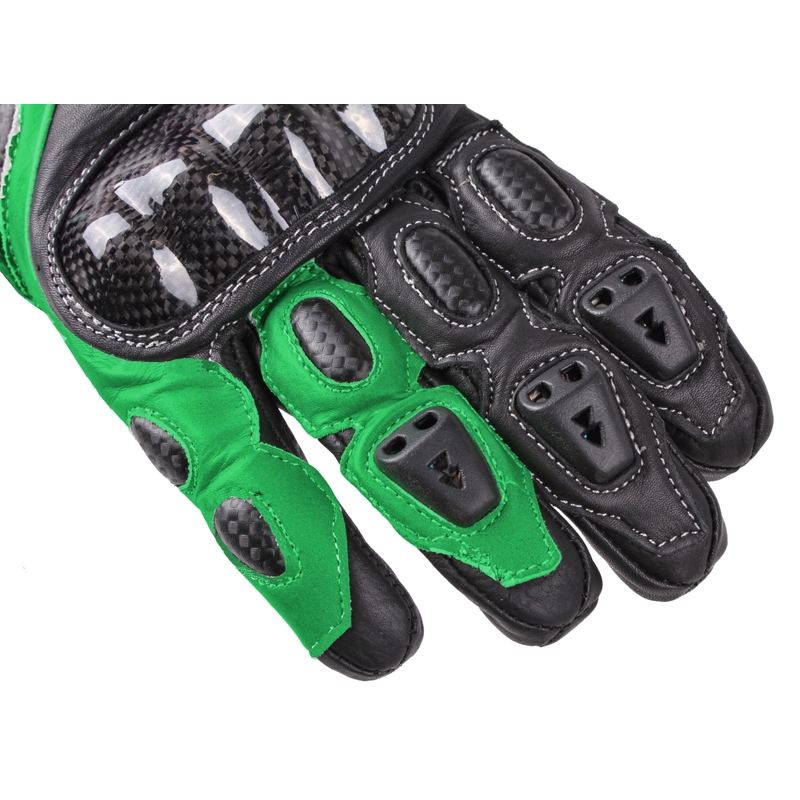 Rukavice na motorku Tschul 212 čierno-zelené výpredaj