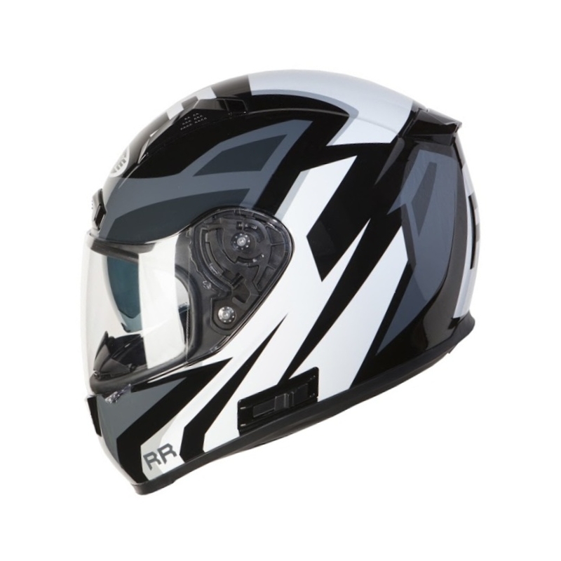 Prilba na motocykel Ozone RC01 čierno-šedo-biela vypredaj výpredaj